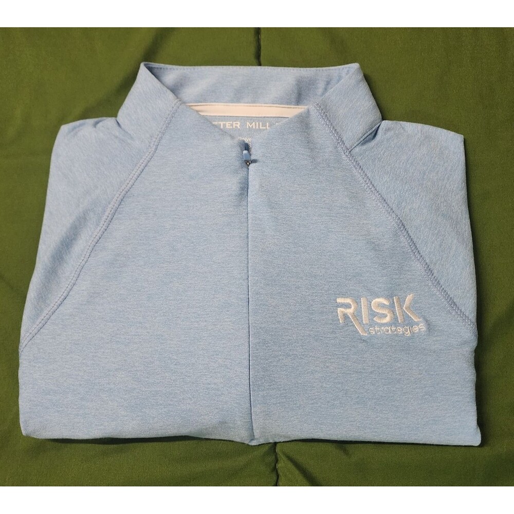 Peter Millar Long Sleeve Quarter RISK Strategies Logo Women's Sweatshirt Size L